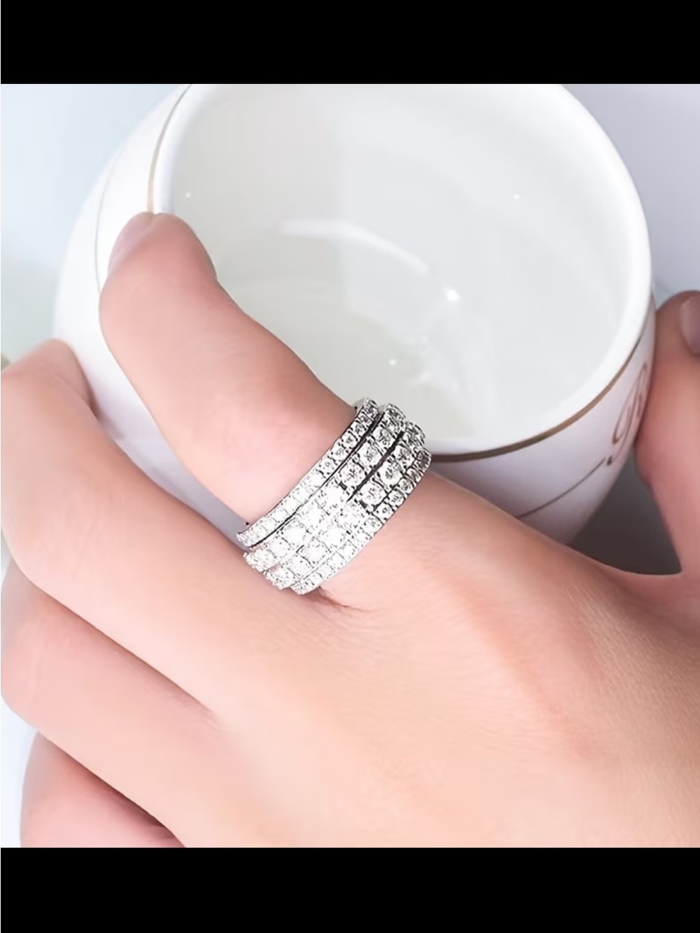 Affordable Fashion Finds Shimmering Silver Multi-Row Ring